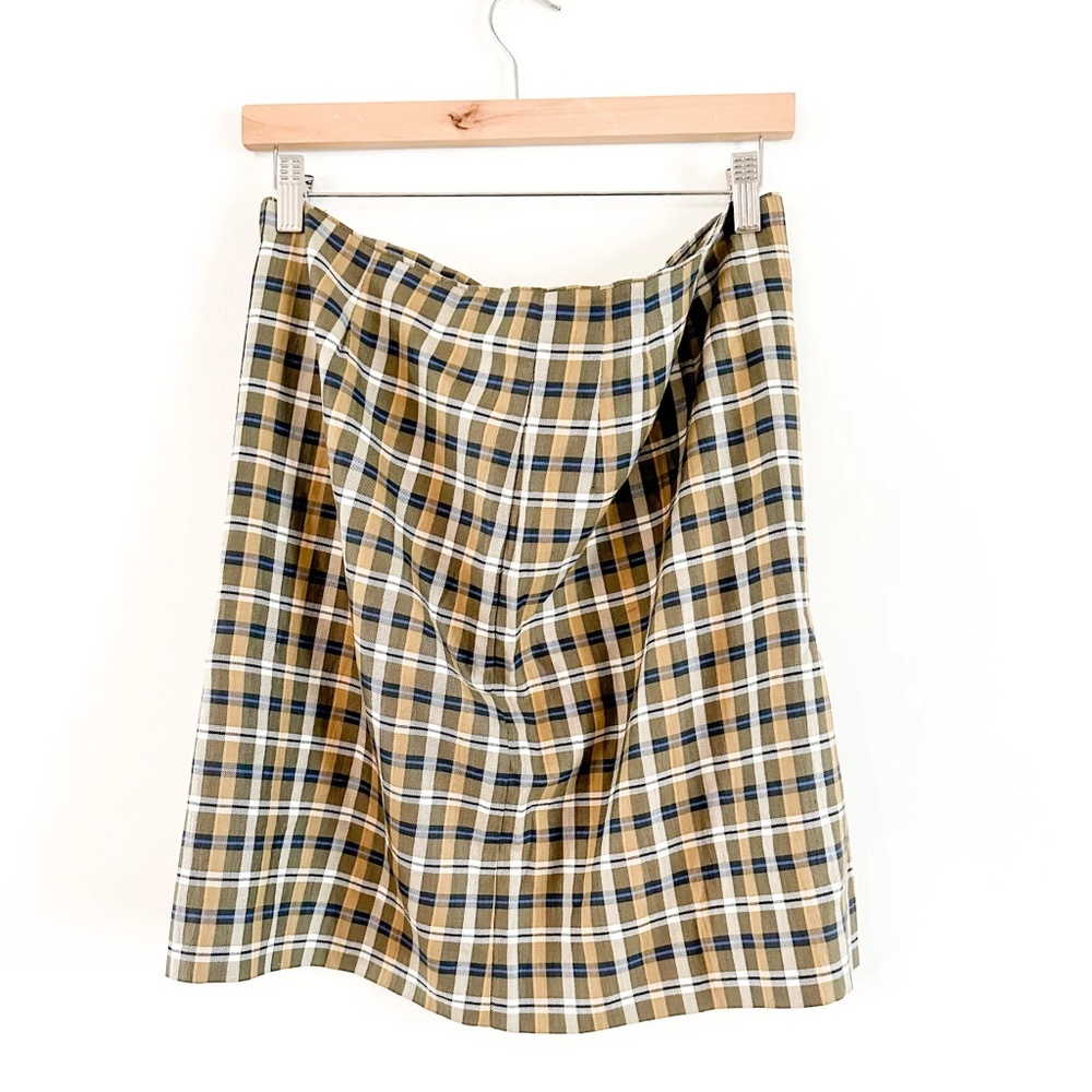 JOBIS Sportwear Plaid Mini Pencil Skirts (Size: 38/Medium)